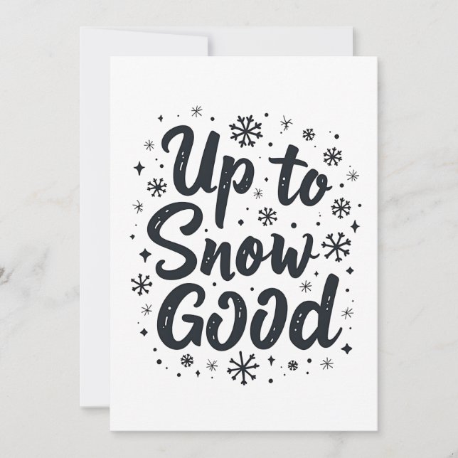 Upp till snö bra rolig vinter snöflinga jul spara datumet (Framsida)