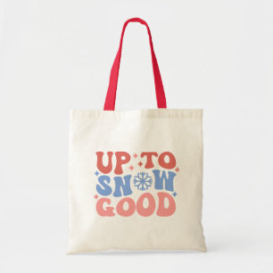 Upp till Snö Bra - Roligt Winter Design Tygkasse