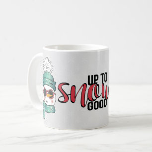 Upp till Snö Bra - Snögubbe i Hat och Scarf Kaffemugg