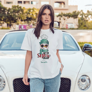 Upp till Snö Bra - Snögubbe i Hat och Scarf T Shirt