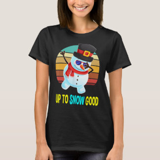 Upp till snö bra snömannen julklappar män pojkar t shirt