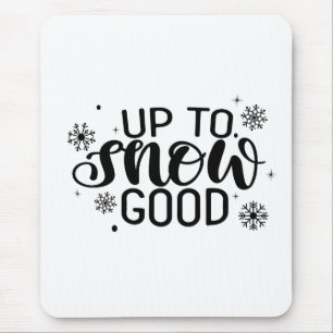 Upp till snö god rolig jul vinter snöflinga musmatta