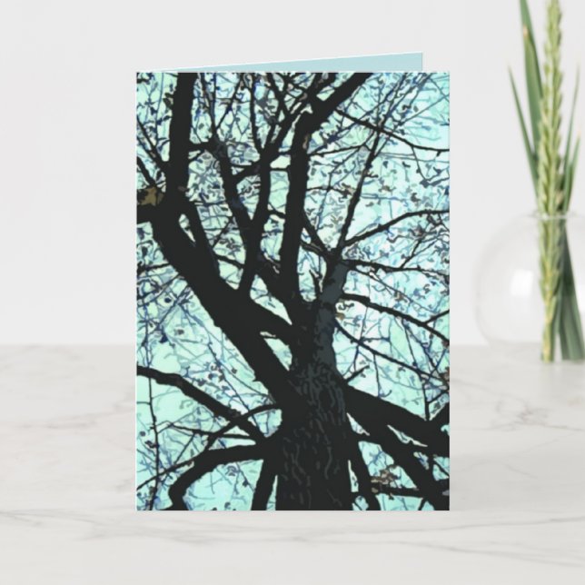 Upp till Träd födelsedagen Kort (Framsida)