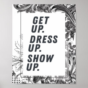 Upp, tryck upp, visa upp flyttande Poster