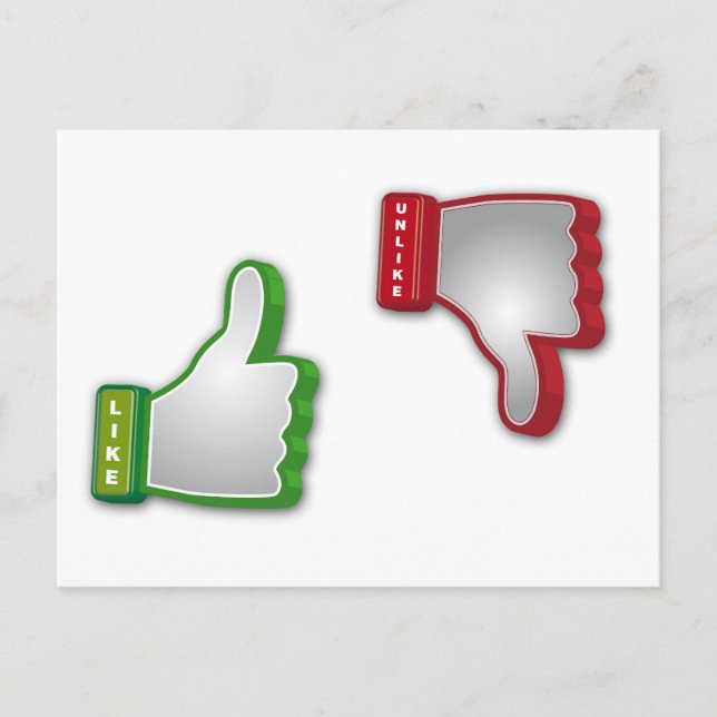 Upp tummen Ner Vykort (Framsida)