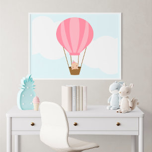 Upp, upp och bort! Barnmurskonst Poster