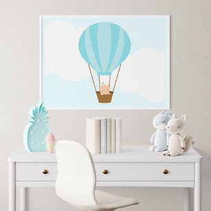 Upp, upp och bort! Barnmurskonst Poster