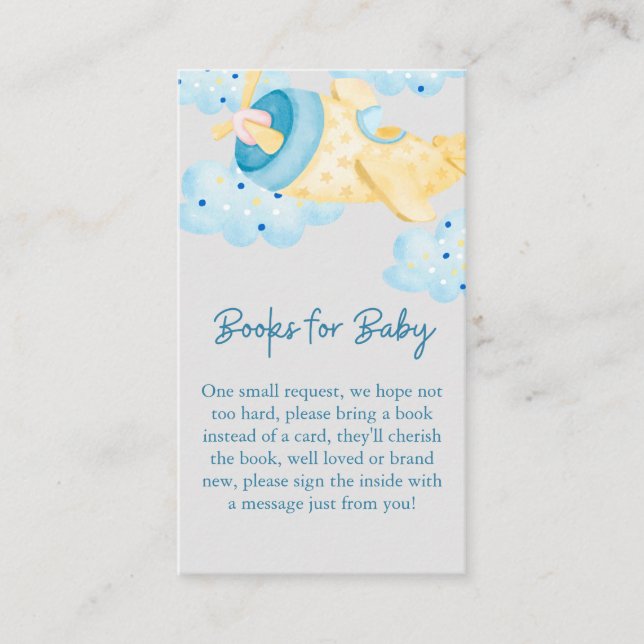 Upp Upp och Bort Gul Grå Flygplansböcker för Bebis Tilläggskort (Framsida)