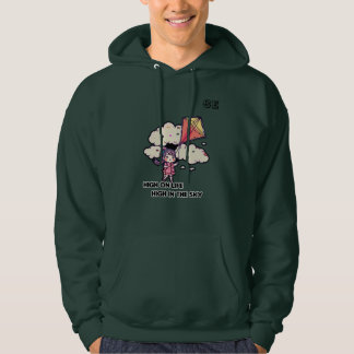 Upp, upp och bort: Kite Flies Roligt Hoodie
