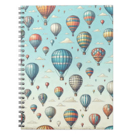 Upp, upp och bort! Viktiga Luftballonger Anteckningsbok