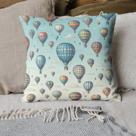 Upp, upp och bort! Viktiga Luftballonger Kudde
