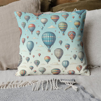 Upp, upp och bort! Viktiga Luftballonger Kudde