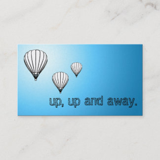 Upp, upp och ner. visitkort