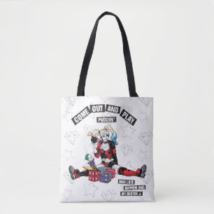 Uppassare Harley Quinn "kommer ut och leker Tygkasse