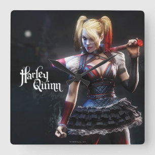 UppassareArkham riddare Harley Quinn med Fyrkantig Klocka