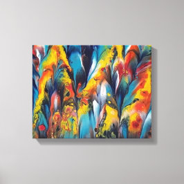 Uppåt Close and Feathery2 Print på en arbetsyta på Canvastryck