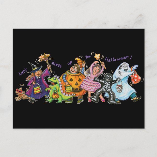 Uppåt för Halloween Vykort (Framsida)