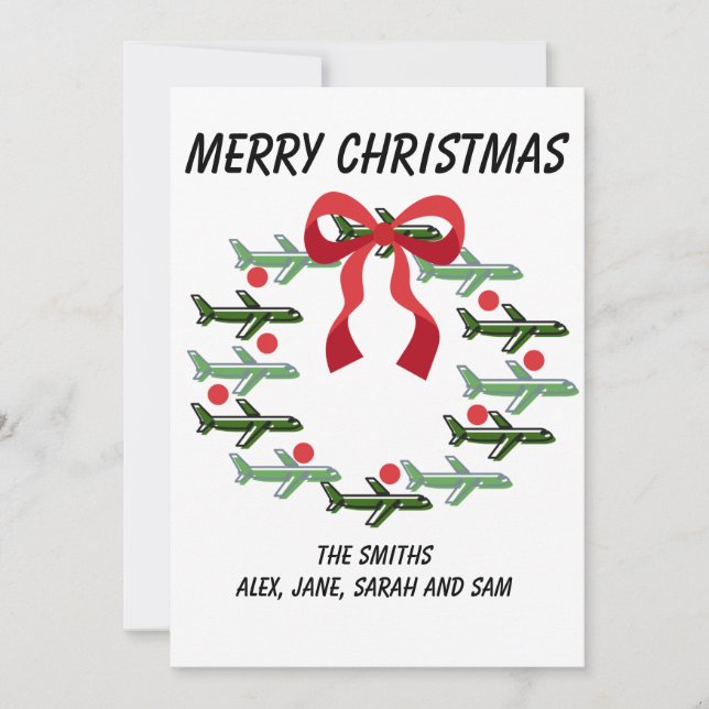 Uppåt och bort julkort inbjudningar (Framsida)