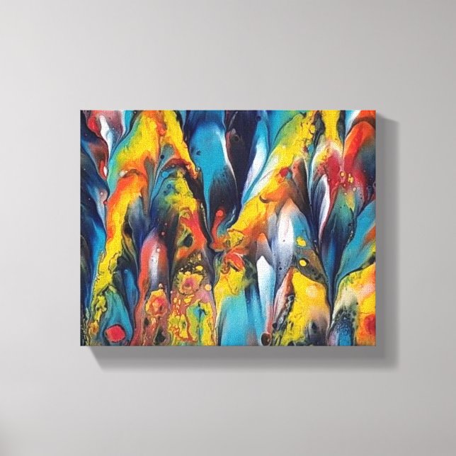 Uppåt Stäng och Feathery2 Skriv ut på 10x18-arbets Canvastryck (Framsida)