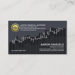 Uppåt Trend Lagrar Graph Financial Advisor Visitkort