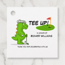 Uppåt tröttad Golf Dinosaur Player-Tecknad Gåvor Etiketter