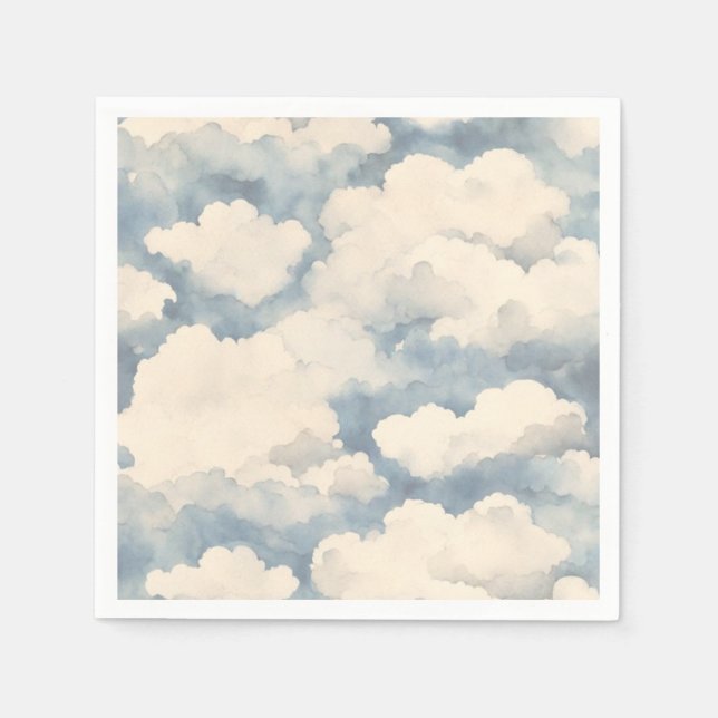 Uppåt, upp och bort, ballonger på födelsedagen pappersservett (Framsidan)