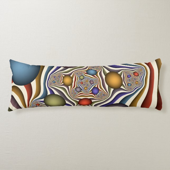 Uppåtgående, färglös, modern Abstrakt-konst Kroppskudde (Framsidan)