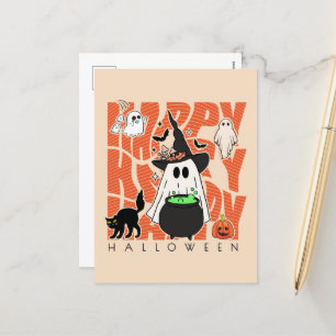 Uppåtriktad Roligt Happy halloween Magic & MisCh Helg Vykort