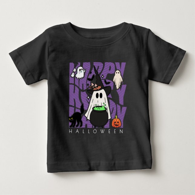 Uppåtriktad Roligt | Happy halloween Magic & MisCh T Shirt (Framsida)