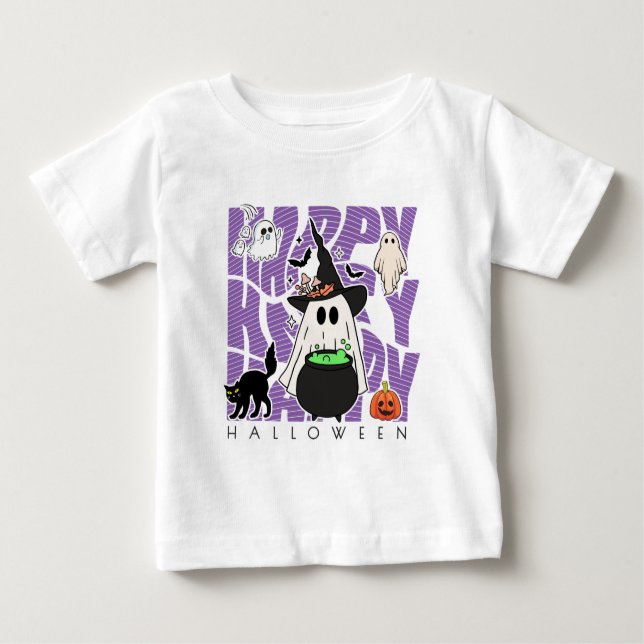 Uppåtriktad Roligt | Happy halloween Magic & MisCh T Shirt (Framsida)