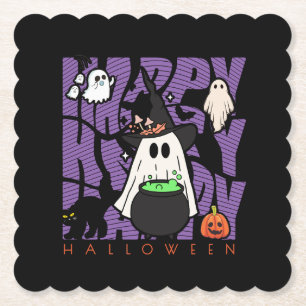 Uppåtriktad Roligt Happy halloween Magic & MisCh Underlägg Papper