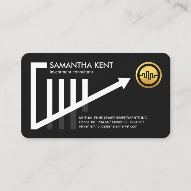 Uppåtriktad trend  Graph-ekonomi Visitkort (Framsida)