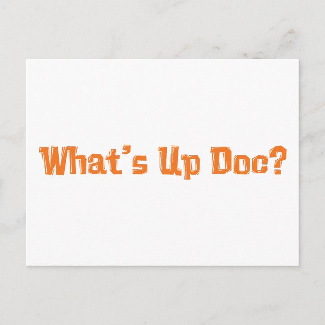 Uppåtriktade Doc Gifts-program Vykort (Framsida)