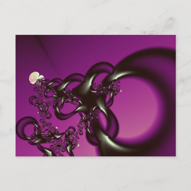Uppåtvinklad Bra Fractal Art Vykort (Framsida)