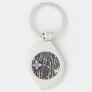 Uppbära Swirl Silverfärgad Nyckelring