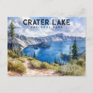 Uppblåsande skönhet: nationalparken Crater Sjö Vykort