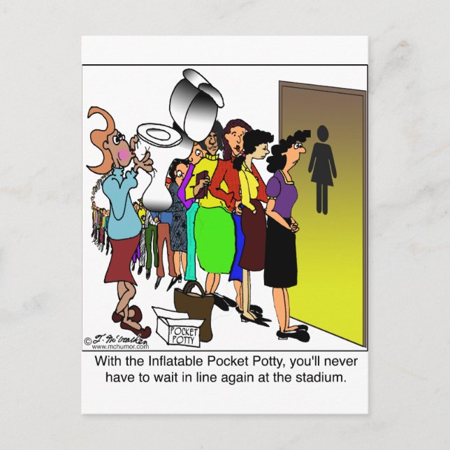 Uppblåsbar Pocket Potty Vykort (Framsida)