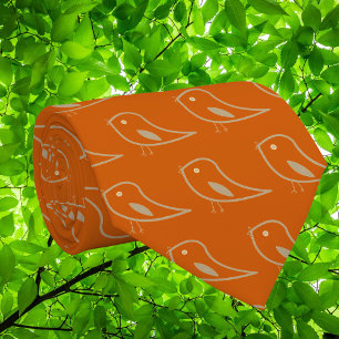 Uppblåsfåglar i bränd orange - modern tid slips
