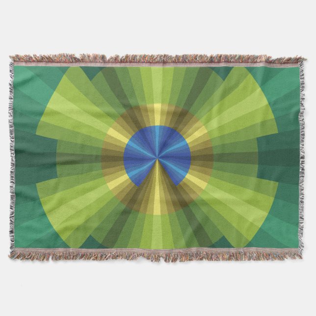 Uppblåsningsfilé för peacock Illusion Throw Blanke Filt (Framsidan)