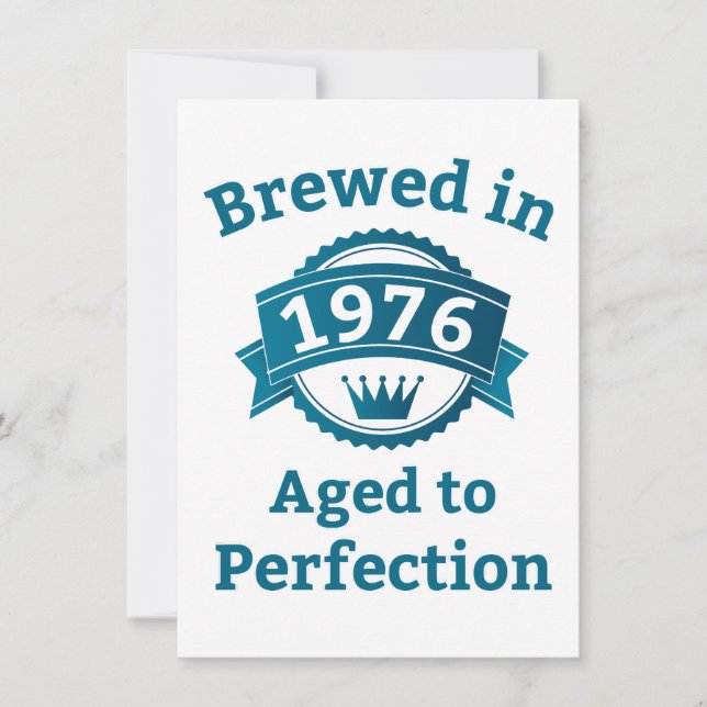 Uppblåst 1976 Åldras till Perfection Kort (Framsida)