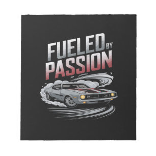 Uppblåst av passion - bilentusiastisk design anteckningsblock