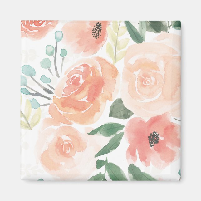 Uppblåst glädje | Pastellpersika Magnet (Framsidan)