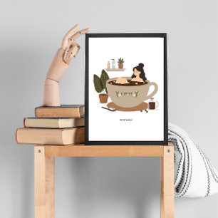 Uppblöda med lite kaffe poster