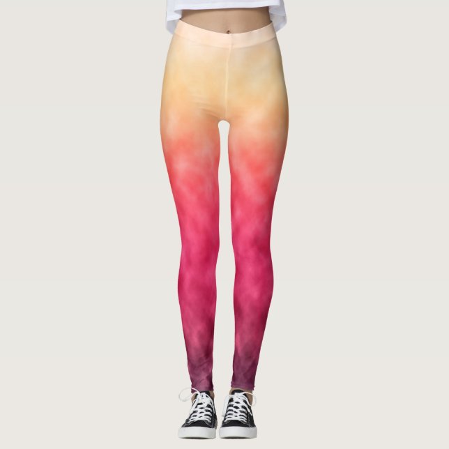 Uppblommad Horisont Leggings (Framsida)