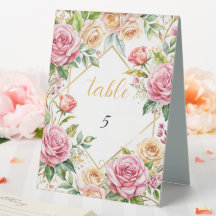 Uppblommande Elegans Bordskort för Bröllop