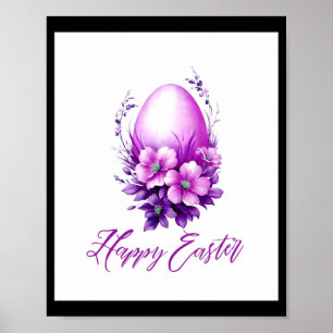 Uppblommande ros påskägg t-shirt poster