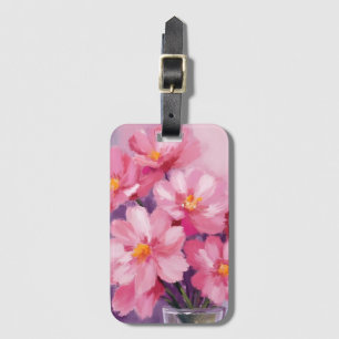 Uppblommande Rosa Kronblad   Blommamålning Vattenf Bagagebricka