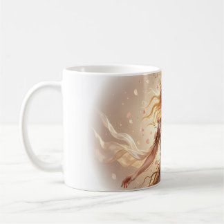 Uppblossande ljus och graciös fantasimugg kaffemugg