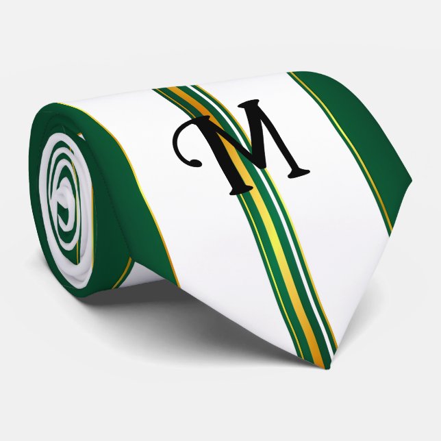 Uppbörd av Luxury Linen Trendig Grönt Guld Struktu Slips (Rullad)