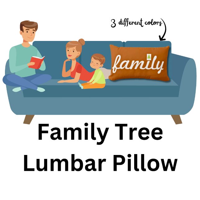 Uppbränd Orange-familjens Träd Lumbar-fyllning Lumbarkudde (Skapare uppladdad)